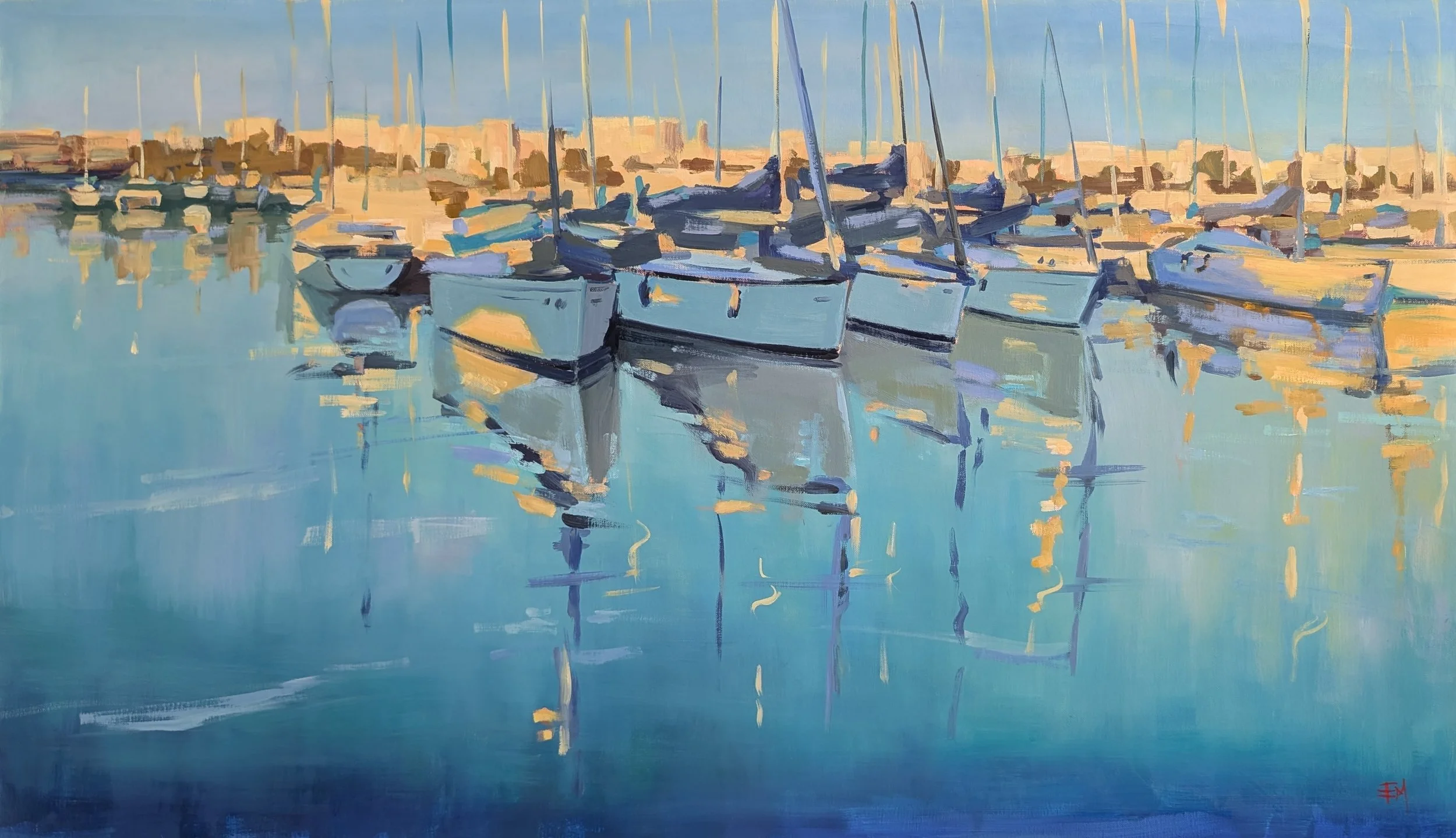Puerto azul' - oil on linen canvas — Emily Millar